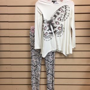 Girls 2 pc fashion leggings set